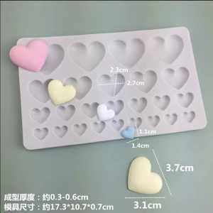 Mold Kẹo Dụng Cụ Baking DIY Mùa Xuân Mùa Xuân 520 Mould Silicon Mould Chocolat Mould Cây Nến Thắt Lưng Thắt Lưng Hình Trái Tim