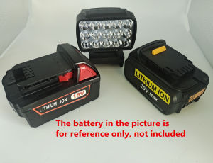 900LM Work Light Led floodlight for Dewalt DCB181 DCB205&for Milwaukee M18 li-ion Battery fit for Outdoor Flashlight hotsell