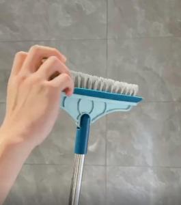 2-in-1 Strong Cleaning Floor Brush Bathroom Kitchen Floor Scrub Brushes Long Handle Stiff Broom Mop For Tile Cleaning