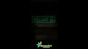 Exit Keluar Signage Escape Glow in the dark Signs Night Glow sticker (BOMBA KELUAR SIGNANGE) for factory industry use