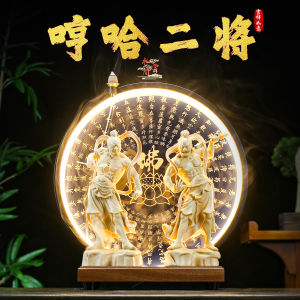 Classical Chinese God of Fortune Figurine Home Office Decorative Ornaments Protective Spirit Sculpture Half Handmade Craft Decoration