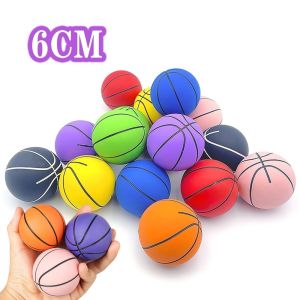 Mini Basketball 60mm Rubber Ultra-High Elasticity Basketball Decompression Hollow Elastic Ball Childrens Toy Boys Holiday Gift