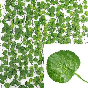 Dây Leo Giả Lá Thường Xuân Xanh Nhân Tạo 4/10M Cây Giả Trang Trí Tường Vườn Ngoài Trời Tiệc Cưới Nhà Cửa Chất Liệu Lụa