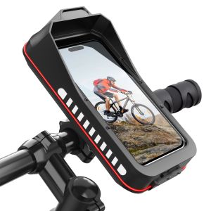 Universal Waterproof Motorcycle Bicycle Mobile Phone Holder for 4.7-7.0 inches Devices Quick Lock Bike Scooter Handlebar Stand