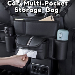 Car Storage Bag Auto Seat Back Multi-Pocket Armrest Box Tissue Cup Holder Seat Back Storage Bag