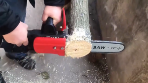  REAIM Cordless Electric Chain Saw 12inch Portable Saw for Wood Cutting Handheld Cordless cordless chainsaw Rechargeable Battery 