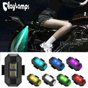 Motorcycle Led Mini Signal Light Universal LED Anti-collision Warning Light 7 Colors Turn Signal Indicator Strobe Light