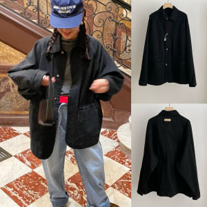 Fall 2025 New Style Neutral Workwear Silhouette Hard Collar Casual Denim Jacket Quick Delivery Loose Fit Regular Thickness