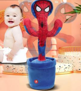 แคคตัสเต้นรำของเล่นผ้ากำมะหยี่อิเล็กทรอนิกส์ของเล่นพูดได้ซ้ำสามารถร้องเพลงได้ USB เบาลงชาร์จของเล่นการศึกษาปฐมวัย Kaktus Bercakap มีไฟ