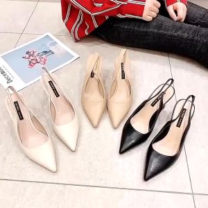 Mùa hè mới gợi cảm giày cao gót nữ mũi nhọn Giày cao gót nông miệng giày đơn nữ rỗng mắt cá chân giày cao gót