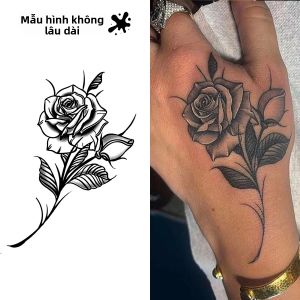 Hoa Hồng Hình Xăm Tạm Thời Miếng Dán Chống Nước Bán Vĩnh Viễn Có Thể Giữ Được Đến 15 Ngày Cho Lứa Tuổi Từ 14 Trở Lên Boldink B042-0810M