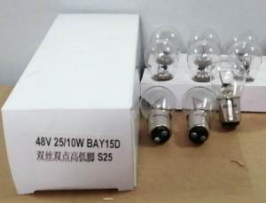 10 ชิ้น/กล่อง BAY15D 1157 1156 48V-60V 25W-10W หลอดไฟเบรก36430-00400 56672-13130-71 สำหรับ Stoplight โคมไฟไฟเบรกสำหรับ Toyota TCM Toyota Tnichiyu Komatsu Shinko รถยกไฟฟ้า
