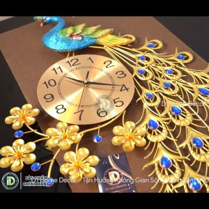 Đồng Hồ Treo Tường Con Chim Công Tài Lộc Chính Hãng D1 Home Kim Trôi Trang Trí Tường Decor -CL68