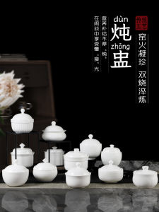 Exquisite New Bone China Ceramic Soup Bowl for Cooking High Temperature Resistant Restaurant Hotel Club Postpartum Dining Set