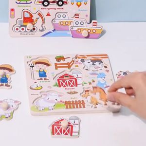 Mainan Edukasi Anak: DreamBaby Mainan Puzzle Knob Kayu