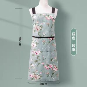 Pure Cotton Apron with Straps Knee-Length Overalls  Kitchen Workwear Breathable Autumn Winter Overall Coveralls Utility