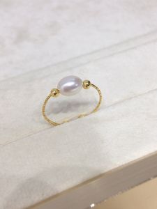 Nhẫn Ngọc Trai Nước Hoa Mạ Vàng Hình Giọt Nước 5A Nhẫn Ngọc Trai Hình Hạt Nhỏ Thời Trang Cho Nữ Trang Sức Hợp Kim