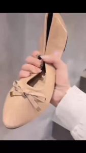 HOU  Korean  Fashion  Doll Shoes Ultra Soft  Flat Shoes  Bow Ballet  Flats   # A-09  Size  35-40