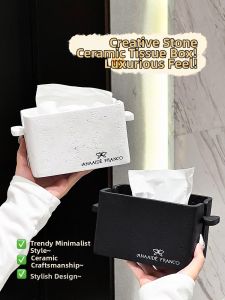 XIAOHUANGLU | Creative Luxury Ceramic Tissue Box Organizer