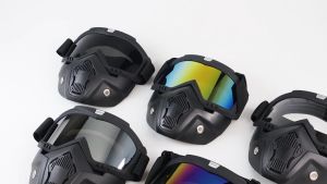 TaffSPORT BOLLFO Kacamata Goggles Mask Motor Retro Windproof - MT-04