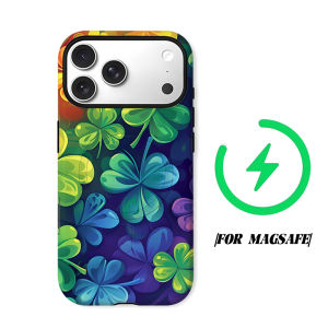 Color Clover Phone Case for iPhone 18 17 16 15 14 13 12 11 Air Pro Max Plus Double-layer Cover