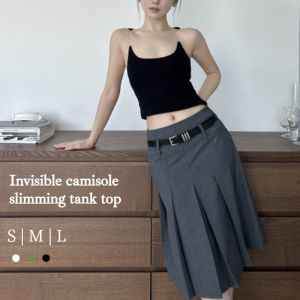 【Commuter Sharp Slimming】Slim Thin Spring Personality Invisible Straps Camisole Female Undershirt Avantgarde Street Style Fashion Vest