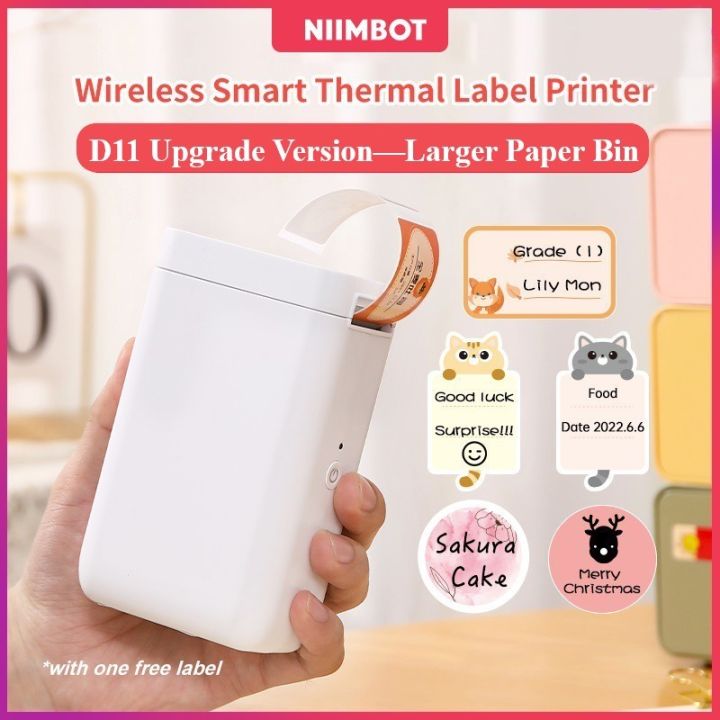 1 X Smart Labelling Machine NIIMBOT D101 Thermal Label Printer Multifunctional Bluetooth Label ...
