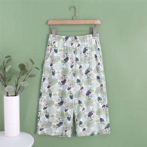 AB Underwear Genuine Goods Middle-Aged Mom Loose Summer Pajama Pants Pure Cotton Womens Plus Size Casual Homewear Pants Middle Pants