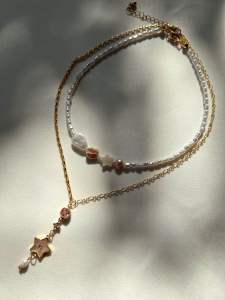 Stars and pearl necklace สร้อย stars and pearl