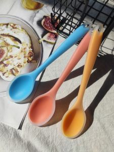 Silicone Spoon Baby Food Spoon Spoon High Temperature Resistant Food Grade Spoon Children Adult Household Eating Spoon