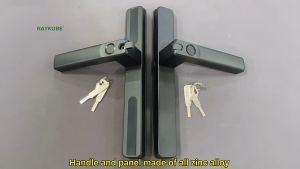 RAYKUBE D26 Black Double Fingerprint Door Lock Biometrics Entry TT lock APP Remote Control Keyless Apply to Metal Iron Gate