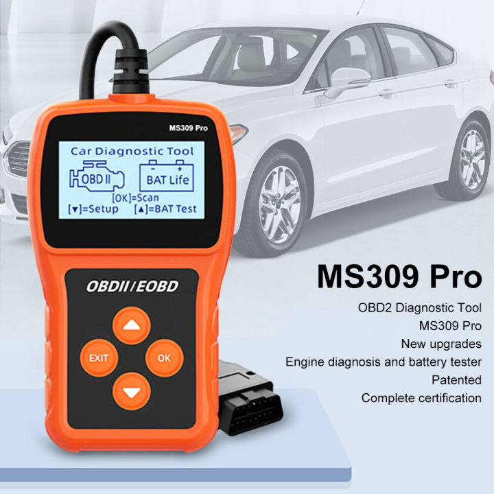 Car OBD2 Scanner Professional Engine Fault Code Reader 2.4inch Screen ...