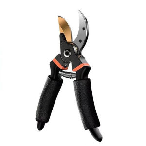 Professional Titanium Bypass Pruning Shears Garden Hand Pruners Lightweight Ergonomic Non-slip Handles SK-5 Steel Durable
