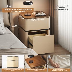 SAMEDREAM | Bedside Table With Safe Lock Compact Storage
