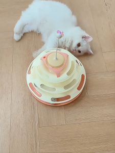 4-Layer Cat Fun Tower Toys | Funny Turntable Ball Game | Multi-stage Interactive Cat Toys Roller