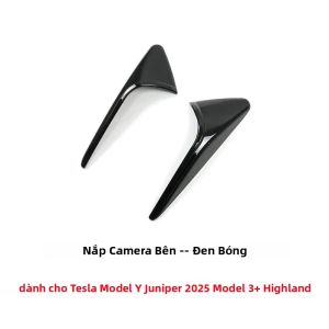 Ốp Bảo Vệ Camera Bên Hông Bằng Sợi Carbon ABS Cho Tesla Model Y & Model 3 Highland 2024-2025 Kèm Miếng Dán Xi Nhan