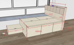 Bay window room storage bed frame customize singapore/condo/window bay storage bed frame customize