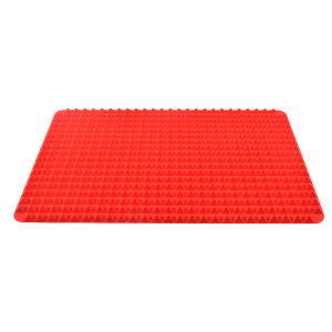 1 piece red pyramid silicone baking mat Non-stick bacon microwave baking tray Pastry mat Red barbecue grill mat Baking supplies
