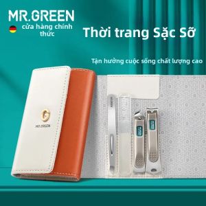 Mr.Green | Bộ Dụng Cụ Làm Móng Bằng Thép Không Gỉ Thời Trang MR.GREEN Bộ Du Lịch Kèm Dụng Cụ Cắt Móng Và Nhíp Tỉa Lông Mày Để Chăm Sóc Cá Nhân