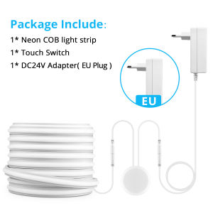 Newest 24V Real Silicone Neon Light COB LED Strip Self-adhesive Neon Tape Motion Sensor Hand Sweep Touch Sensor Dimmable Switch