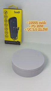 3C CCC Certified BUDI 10000mAH PD 20W+QC3.0 QUICK CHARGE POWER BANK