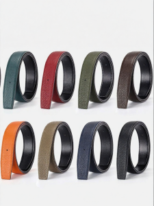 CAIERKANI | Compatible Replacement Leather Belt No Buckle Double-pointed Design