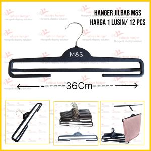 hanger jilbab hanger kerudung hanger handuk m&s hanger syal per lusin 12 pcs