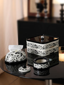 MEIWEISI | Vintage Style Home Ceramic Paper Towel Holder Set