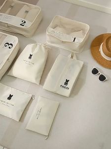 MLADEN 7 in 1 Travel Storage Organizer Set Luggage Packing Clothes Storage Pouch Waterproof Travel Packing Storage