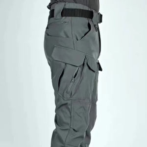 Mens Elastic Military Spring Autumn Tactical Pants Camping Hiking Trekking Climbing Softshell Cargo Trousers Quick Dry Sports