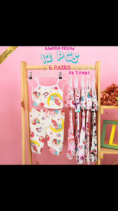 12 PCS / 6 PCS Spaghetti Strap Tokong for Girls 0-12 months