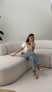 NU TOP | Atasan Knit Wanita Korean Top Baju Knit Wanita Lengan Pendek BasiC