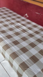 Sprei Resleting Kasur Busa Motif Emily Kotak Aestetic Size DOUBLE King 160x200x20 dan 180x200x20