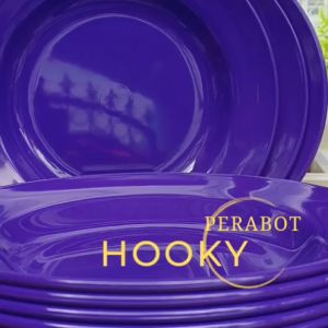 12 PCS Piring makan cekung 9 inch piring fiber melamin tebal terlaris